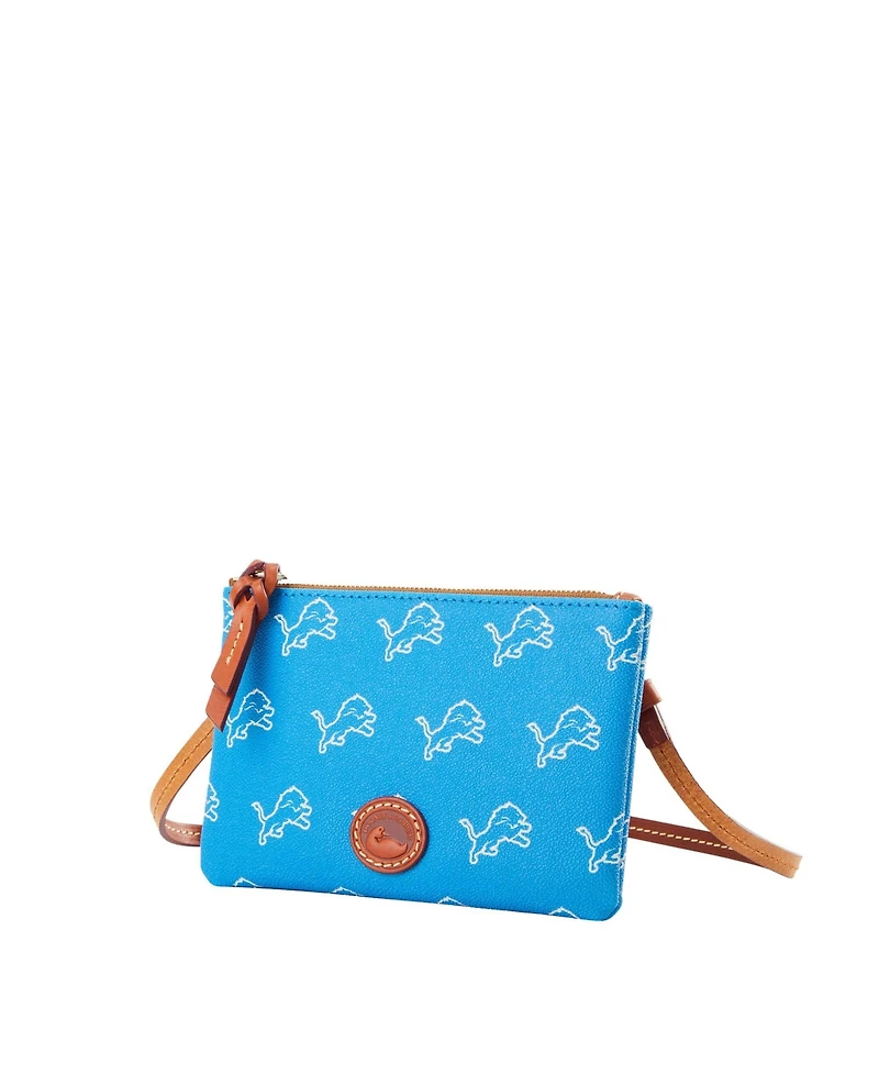Dooney & Bourke Detroit Lions Top Zip Crossbody Bag