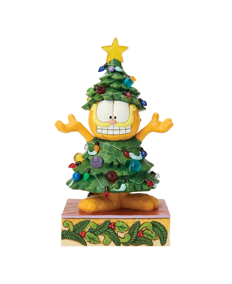 Jim Shore Garfield Dressed as Christmas Tree Figurine