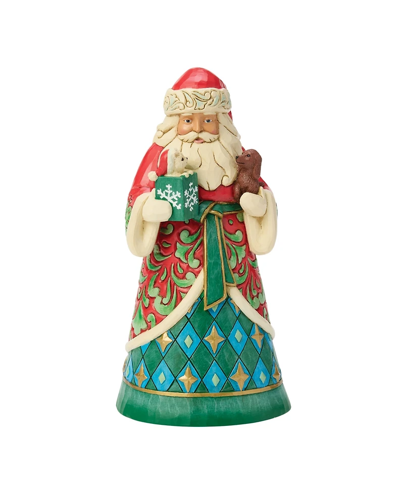 Jim Shore Heartwood Creek Santa with Rescue Pets Figurine