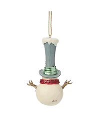 Jim Shore Heartwood Creek Snowman with Tall Top Hat Hanging Ornament
