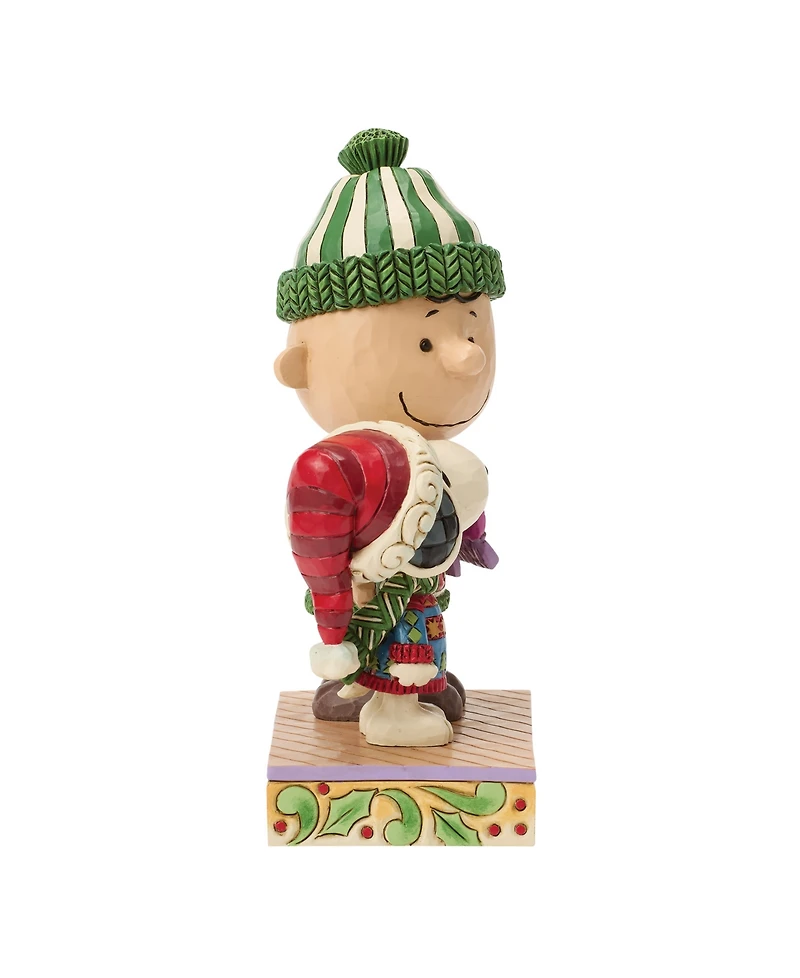 Jim Shore Peanuts Snoopy and Charlie Christmas Sweaters Figurine
