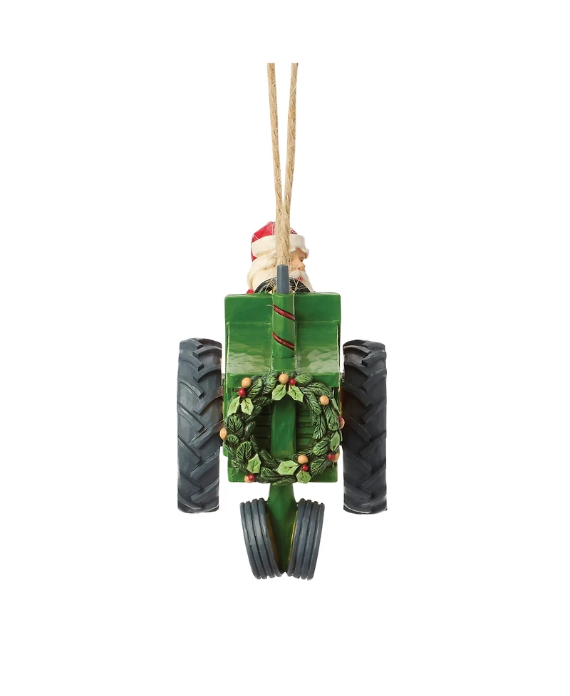 Jim Shore John Deere Santa in Tractor Hanging Ornament