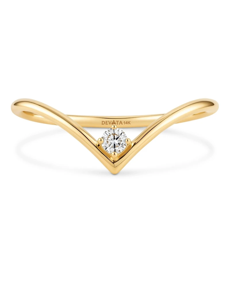 Devata Chevron Ring 14K Gold