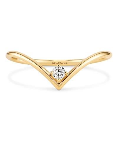 Devata Chevron Ring 14K Gold