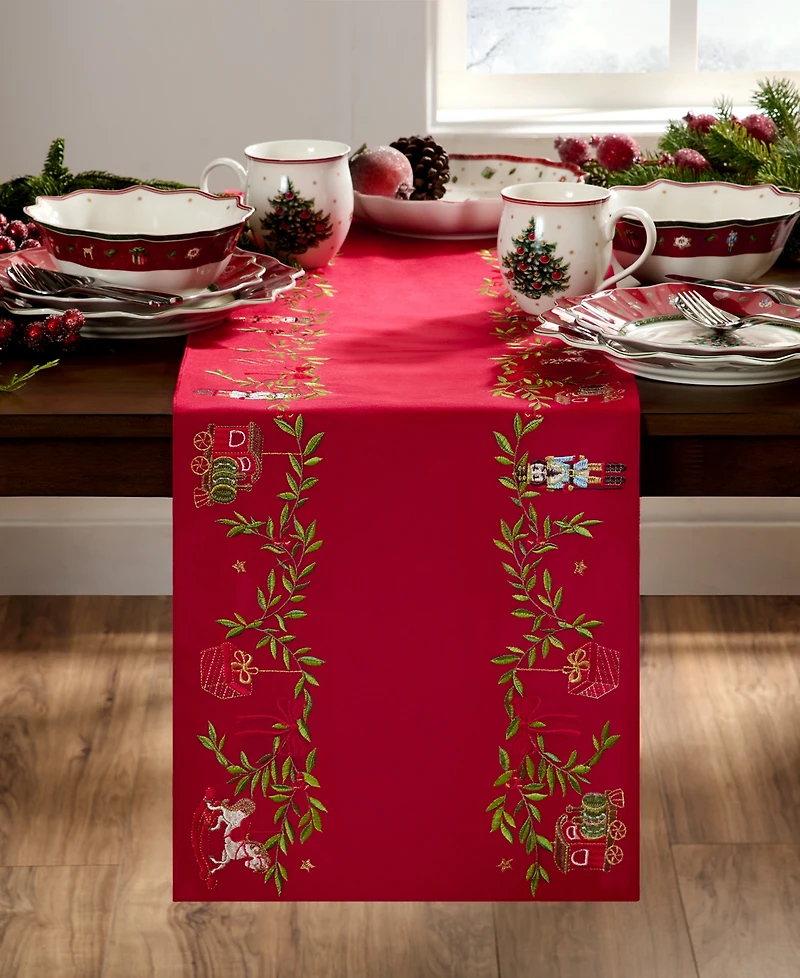 Villeroy & Boch Keepsake Ornaments Embroidered Table Runner 14" x 72"
