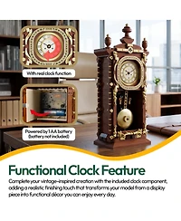 Contixo BK12 Retro Pendulum Clock 751-Piece Building Set with Quartz Clock Component, Ages 8+