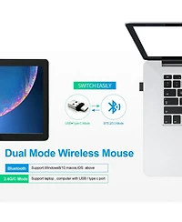Lofree Rechargeable 4 Mode Wireless Silent Mouse Ultra Slim Ergonomic For Laptop Pc Tablet