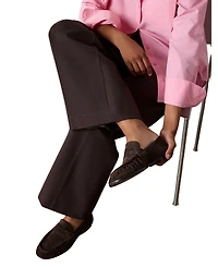 Whistles Women's Ponte Mid-Rise Wide-Leg Trousers