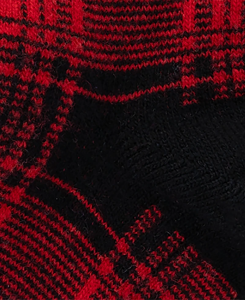 Polo Ralph Lauren Men's Polo Bear Plaid Ribbed-Cuff Wool-Blend Boot Socks