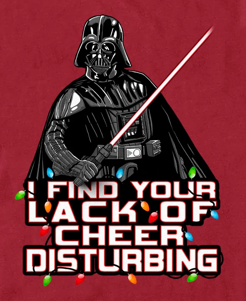 Fifth Sun Men's Disturbing Cheer Star Wars Graphic Holiday T-Shirt