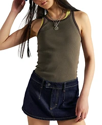 Free People Women's Galivanting A-Line Low-Rise Denim Skort