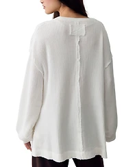 Free People Women's Montreal Scoop Neck Oversized Thermal Shirt