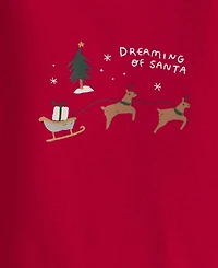 Carter's Baby Boys' Dreaming of Santa Long-Sleeve Buffalo-Check Bodysuit and Footed Pajama Pant, 3-Piece Set