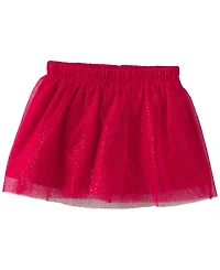 Carter's Toddler Girls' 2T-5T Tulle Bow Long-Sleeve Top and Skirt Set