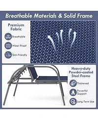 Gymax Lounge Chair Chaise Adjustable Reclining Armrest Patio