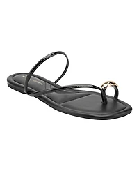 Marc Fisher Women's Bedy Ornamented Toe Loop Slip-On Flat Sandals