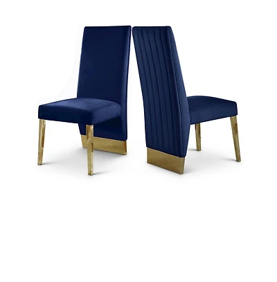 Meridian Furniture Porsha Velvet Dining Chair, Set of 2