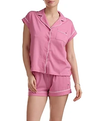 Tommy Hilfiger Printed Shirt and Shorts Pajama Set