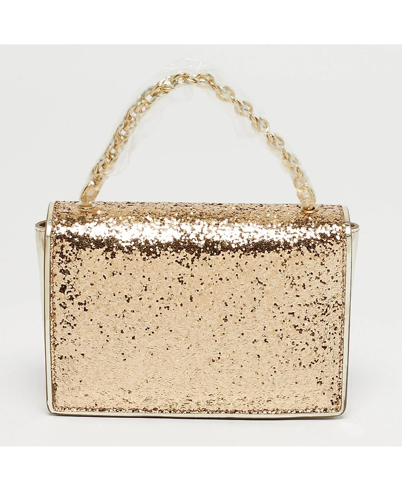 Pre-Owned Salvatore Ferragamo Women's Vara Bow Glitter Top Handle Bag