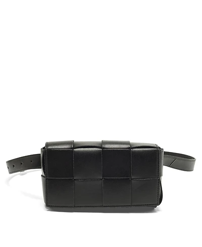 Pre-Owned Bottega Veneta Women's Cassette Mini Intrecciato Leather Belt Bag