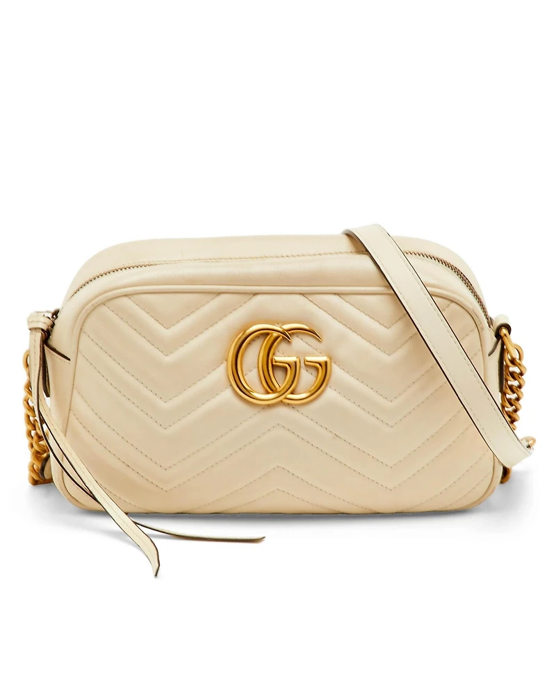Pre-Owned Gucci Women's Gg Marmont Small Matelasse Leather Camera Bag