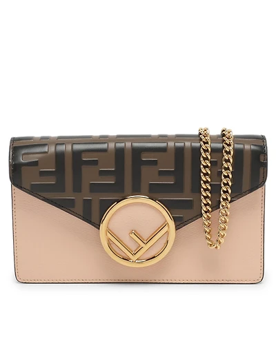 Pre-Owned Fendi Women's Embossed Leather Mini Bag on Chain
