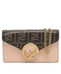 Pre-Owned Fendi Women's Embossed Leather Mini Bag on Chain