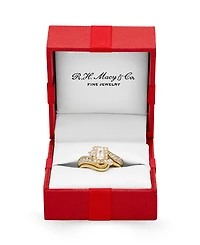 Diamond Emerald-Cut Halo Swirl Bridal Set (1 ct. t.w.) in 14k Gold