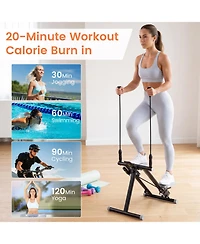 Costway Stair Stepper with Detachable Handlebar Lcd Monitor Frame