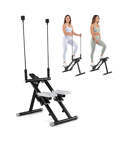 Costway Stair Stepper with Detachable Handlebar Lcd Monitor Frame