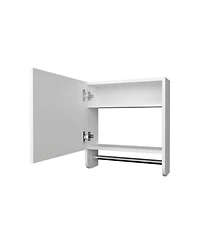 Fm Furniture Pine medicine cabinet in melamine with a towel bar and mirror included