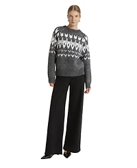 Finery London Women's Belinda Fair Isle Long-Sleeve Round Neck Sweater