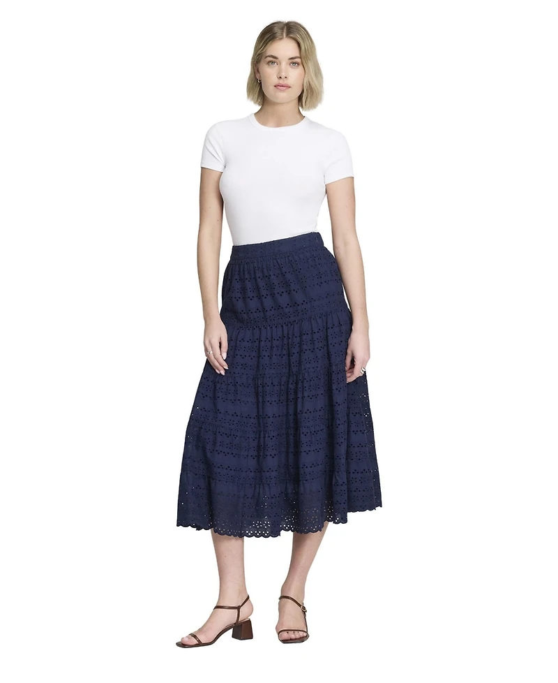 Finery London Women's Siobhan Tiered High-Waisted Midi Skirt