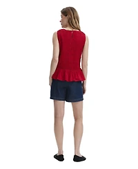 Finery London Women's Malani Shirred Peplum Top