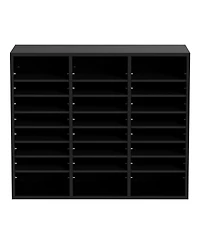 Slickblue Wood Mail Sorter 24 Compartments with Removable Shelves