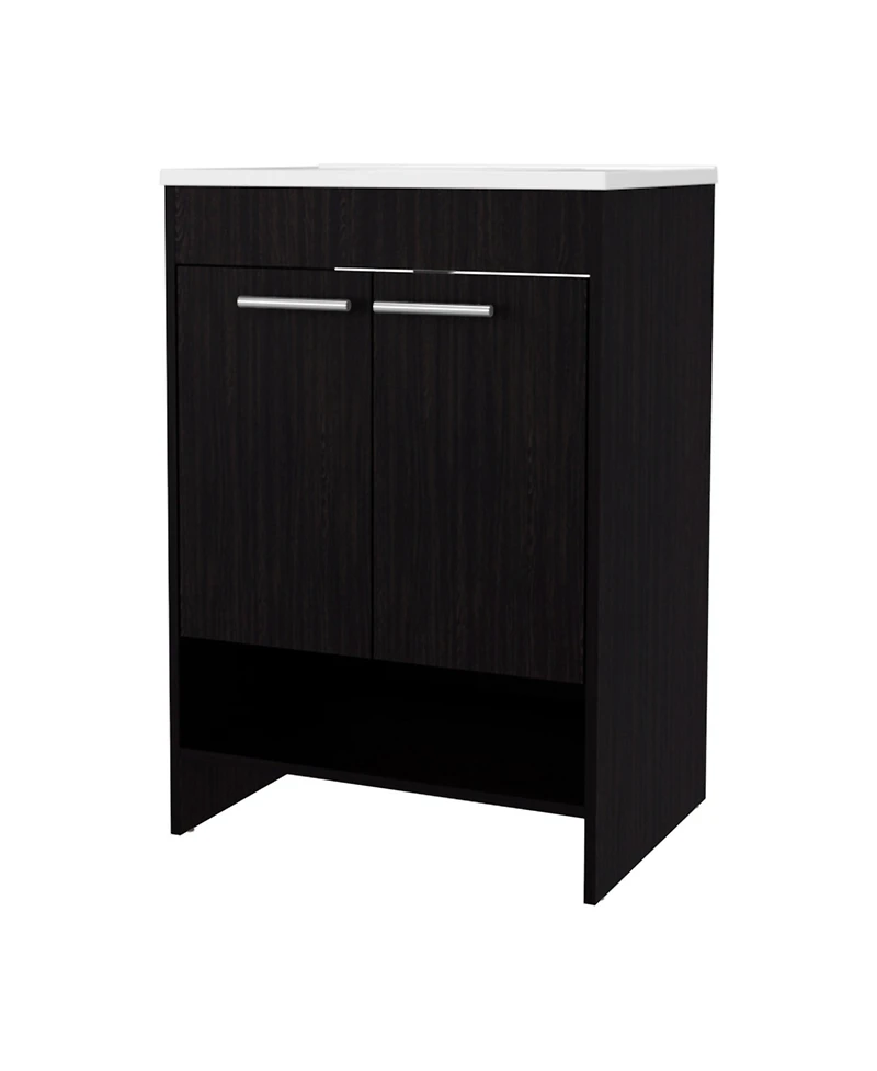 Fm Furniture Shell Bathroom Vanity with 2 Doors and Open Storage