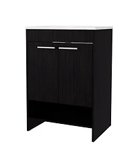 Fm Furniture Shell Bathroom Vanity with 2 Doors and Open Storage