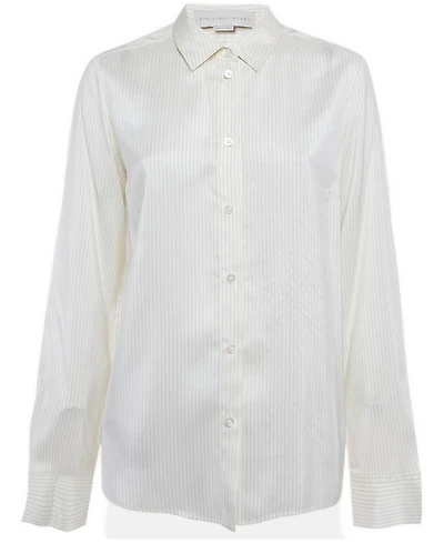 Stella McCartney Women's Striped Long-Sleeve Silk Shirt