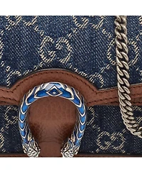 Pre-Owned Gucci Women's Dionysus Super Mini Gg Denim Shoulder Bag