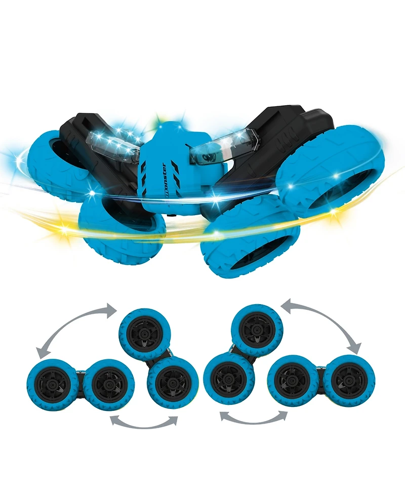 Flipo Acrobat Rechargeable Led Spinning Rc Stunt Car