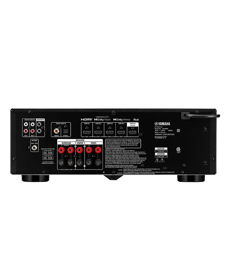 Yamaha RX300A 5.2-Channel Dolby Atmos 8K Av Receiver Bundle