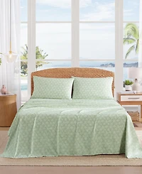 Tommy Bahama Home Tropic Breeze Washed Percale 100% Cotton 4-Piece Sheet Set
