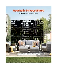 Vevor Metal Privacy Screen 47" x 76" Outdoor Privacy Screens and Panels for Patio