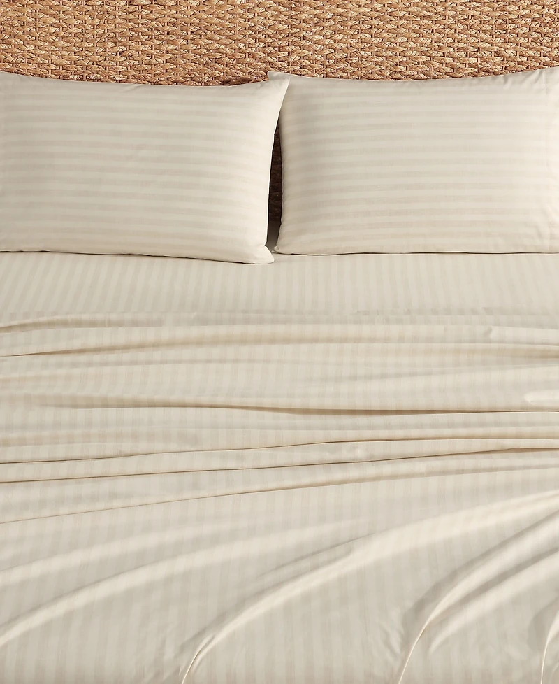 Tommy Bahama Home Coastline Micro Stripe 100% Cotton 4-Piece Sheet Set