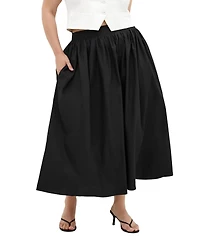 City Chic Plus Maci A-Line Midi Skirt