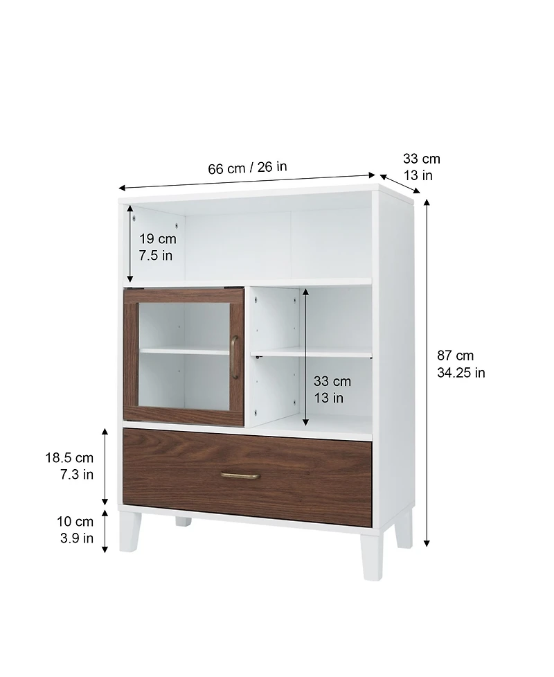 Teamson Home Tyler Modern Wooden Floor Storage Cabinet