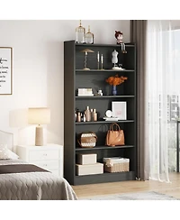 Tribesigns 71-inch Tall Bookcase, Modern 6-Tier Library Bookshelf with Storage Shelves for Bedroom Living Room