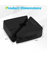 Square Umbrella Base Weight, 18.5 in, Weatherproof Sandbag