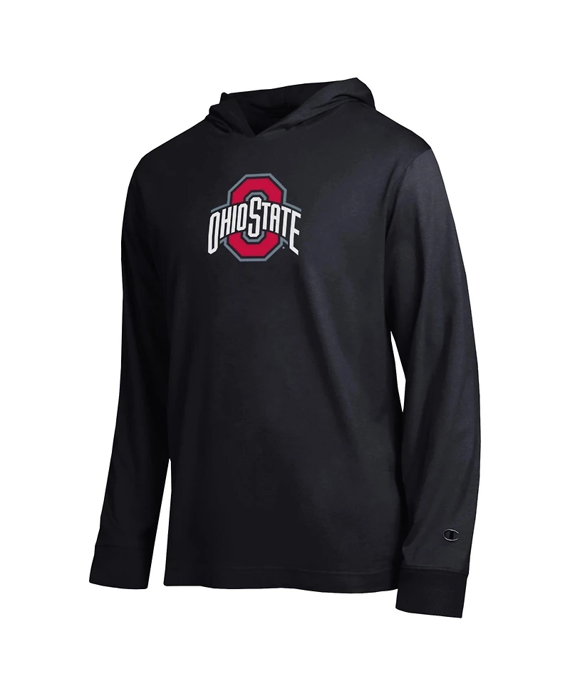 Champion Men's Black Ohio State Buckeyes Tonal All-Star Long Sleeve Hooded Sweatshirt