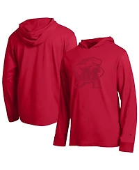 Champion Men's Red Maryland Terrapins Tonal All-Star Long Sleeve Hooded Sweatshirt